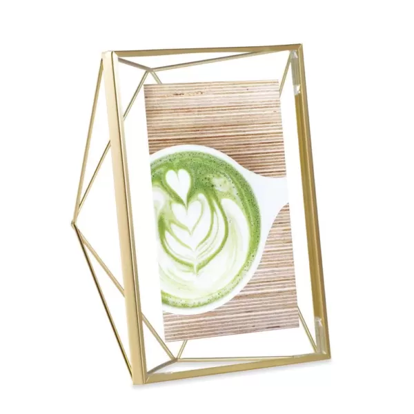 Umbra Prisma 5 in. x 7 in. Brass Matte Picture Frame