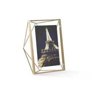 Umbra Prisma 5 in. x 7 in. Brass Matte Picture Frame