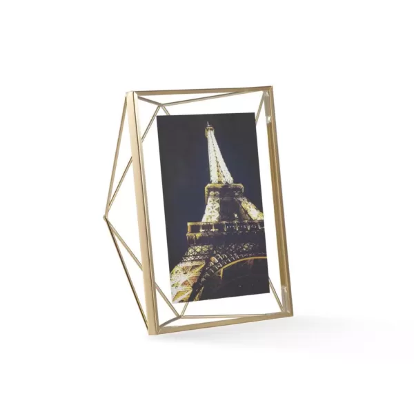 Umbra Prisma 5 in. x 7 in. Brass Matte Picture Frame