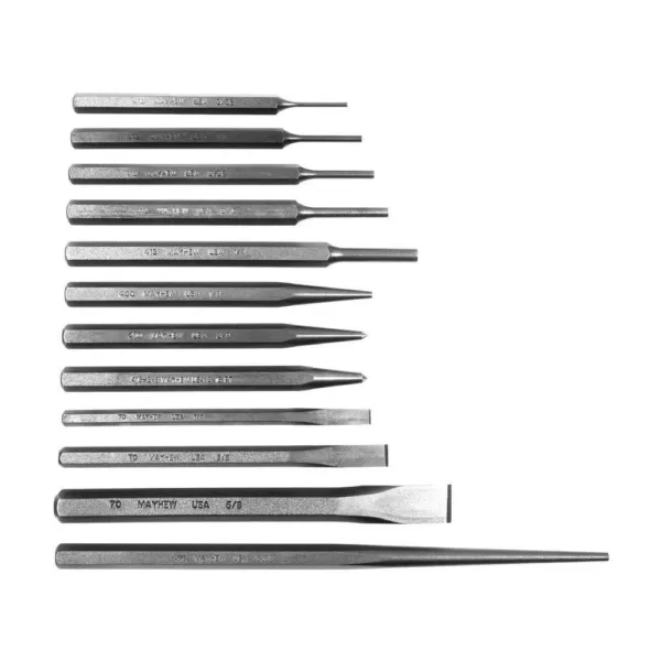 Mayhew Punch and Chisel Set (12-Piece)