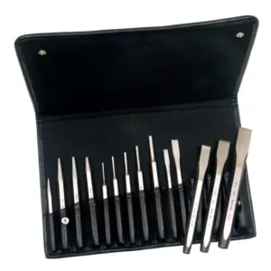 Mayhew Punch & Chisel Set and Leather Bag (14-Piece)