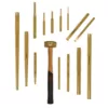 Mayhew Brass Punch and Scraper Set (15-Piece)