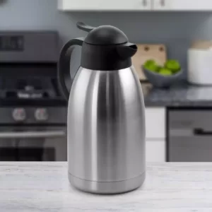 MegaChef 67.6 fl. oz. Stainless Steel Thermal Carafe with Black LID