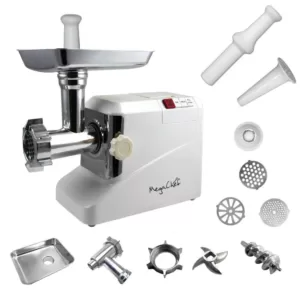 MegaChef MG-750 1800W Meat Grinder with Kibbe and Sausage Attachments