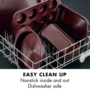 Circulon Nonstick Bakeware 5-Piece Bakeware Set, Merlot