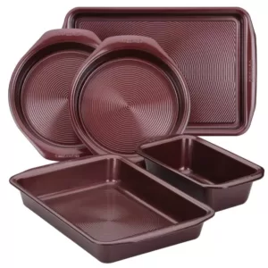 Circulon Nonstick Bakeware 5-Piece Bakeware Set, Merlot