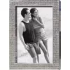 Heim Concept Chrome Pl. 4 in. x 6 in. Bling Border Picture Frame