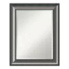 Amanti Art Quicksilver 24 in. W x 30 in. H Framed Rectangular Beveled Edge Bathroom Vanity Mirror in Metallic Silver