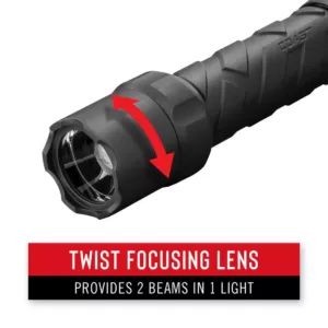 Coast Polysteel 400R 400 Lumen Rechargeable Waterproof LED Flashlight with Twist Focus