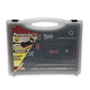 Milescraft PocketJig200 Complete Pocket Hole Kit with Jig, Bit, Screws and Drivers