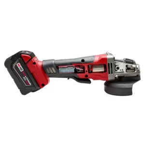 Milwaukee M18 FUEL 18-Volt Lithium-Ion Brushless Cordless 4-1/2 in./5 in. Grinder with Paddle Switch Kit One 5.0 Ah Batteries