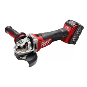 Milwaukee M18 FUEL 18-Volt Lithium-Ion Brushless Cordless 4-1/2 in./5 in. Grinder with Slide Switch Kit with Two 5.0Ah Batteries