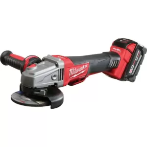 Milwaukee M18 FUEL 18- -Volt Lithium-Ion Brushless Cordless 4-1/2 in. /5 in. Braking Grinder Kit w/Two 5.0Ah Batteries & Hard Case