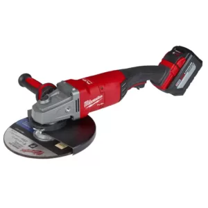 Milwaukee M18 FUEL 18-Volt Lithium-Ion Brushless Cordless 7/9 in. Grinder Kit W/ (2) 12.0Ah Batteries, Bag & Rapid Charger