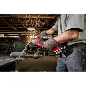 Milwaukee M18 FUEL 18-Volt Lithium-Ion Brushless Cordless 4-1/2 in./6 in. Grinder with Paddle Switch Kit and One 6.0 Ah Battery