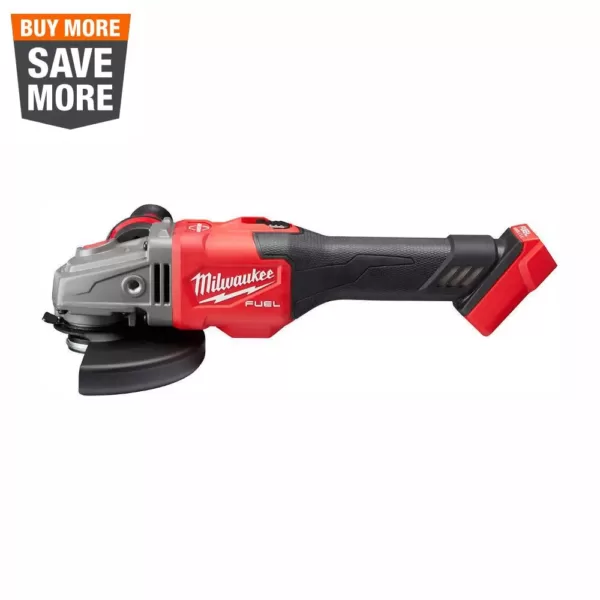 Milwaukee M18 FUEL 18-Volt Lithium-Ion Brushless Cordless 4-1/2 in./6 in. Grinder with Slide Switch with Lock On (Tool-Only)