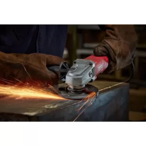 Milwaukee 11 Amp Corded 4-1/2 in. Small Angle Grinder Paddle Lock-On