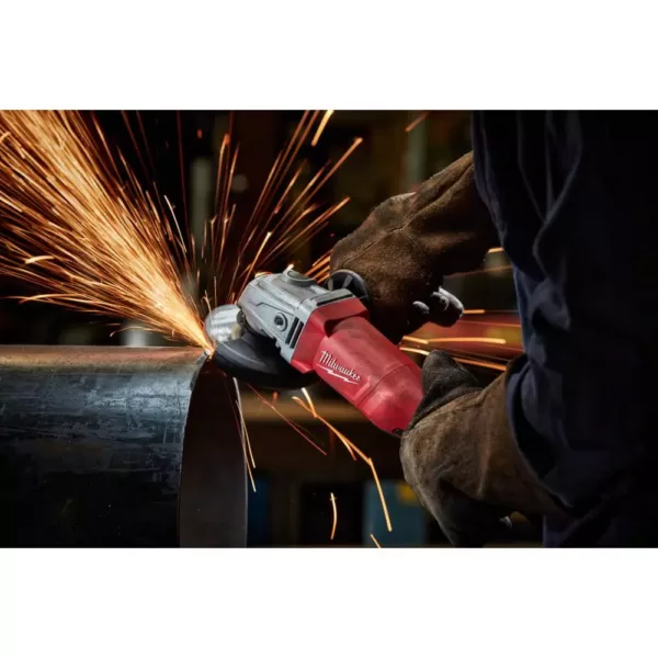 Milwaukee 11 Amp Corded 4-1/2 in. Small Angle Grinder with No-Lock Paddle