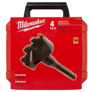 Milwaukee Selfeed High-Speed Steel Wood Boring Bit Set (4-Piece)