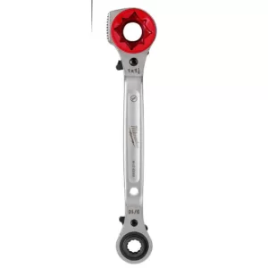 Milwaukee Lineman's 5 in1 Ratcheting Wrench with Milled Strike Face