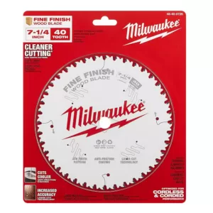 Milwaukee 7-1/4 in. x 40-Tooth Fine Finish Circular Saw Blade