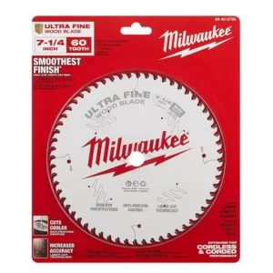 Milwaukee 7-1/4 in. x 60-Tooth Ultra Fine Finish Circular Saw Blade