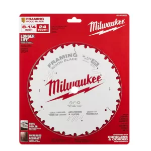 Milwaukee 8-1/4 in. x 24-Tooth Framing Circular Saw Blade