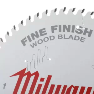 Milwaukee 10 in. x 60-Tooth Fine Finish Circular Saw Blade