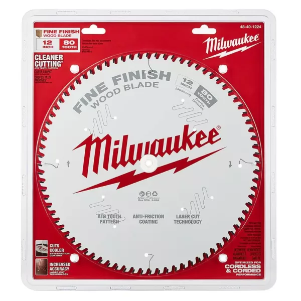 Milwaukee 12 in. x 80-Tooth Fine Finish Circular Saw Blade