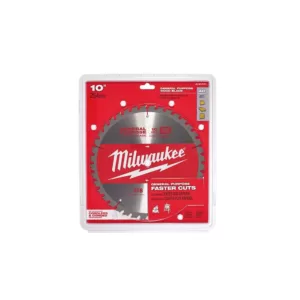 Milwaukee 10 in. x 40 Teeth General Purpose Cutting Circular Saw Blade