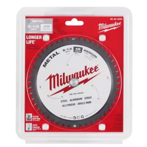 Milwaukee 6-1/2 in. x 48 Carbide Teeth Metal Cutting Circular Saw Blade