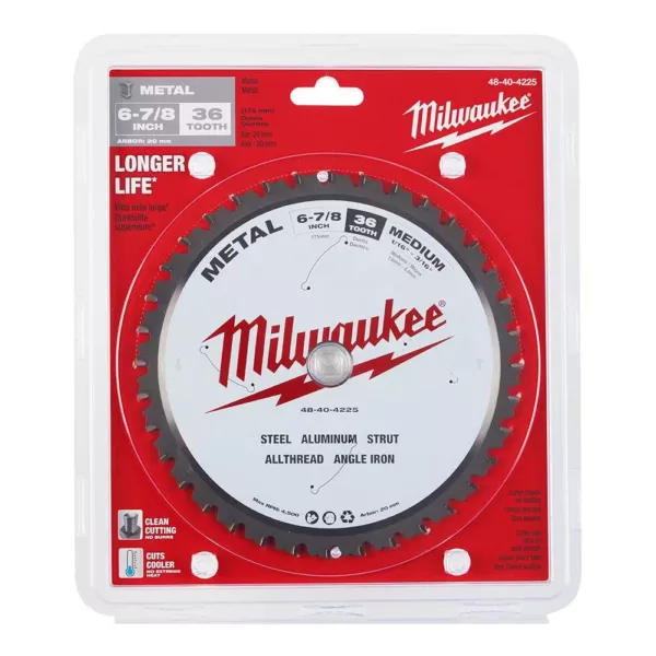 Milwaukee 6-7/8 in. x 36 Carbide Teeth Metal Cutting Circular Saw Blade