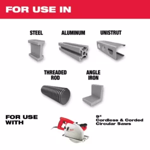 Milwaukee 9 in. x 48 Carbide Teeth Metal Cutting Circular Saw Blade