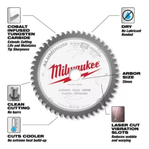 Milwaukee 5-7/8 in. x 50 Carbide Teeth Aluminum Cutting Circular Saw Blade