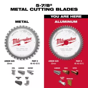 Milwaukee 5-7/8 in. x 50 Carbide Teeth Aluminum Cutting Circular Saw Blade