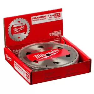 Milwaukee 7-1/4 in. 24 TPI Wood Cutting Framer Circular Saw Blades