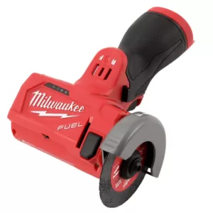 Milwaukee M12 FUEL 12-Volt 3 in. Lithium-Ion Brushless Cordless Cut Off Saw Kit with M12 Hackzall Reciprocating Saw