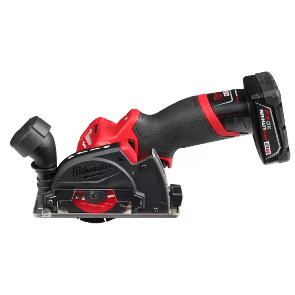 Milwaukee M12 FUEL 12-Volt 3 in. Lithium-Ion Brushless Cordless Cut Off Saw Kit with M12 Oscillating Multi-Tool