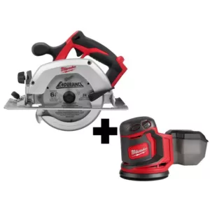 Milwaukee M18 18-Volt Lithium-Ion Cordless 6-1/2 in. Circular Saw with M18 5 in. Random Orbit Sander