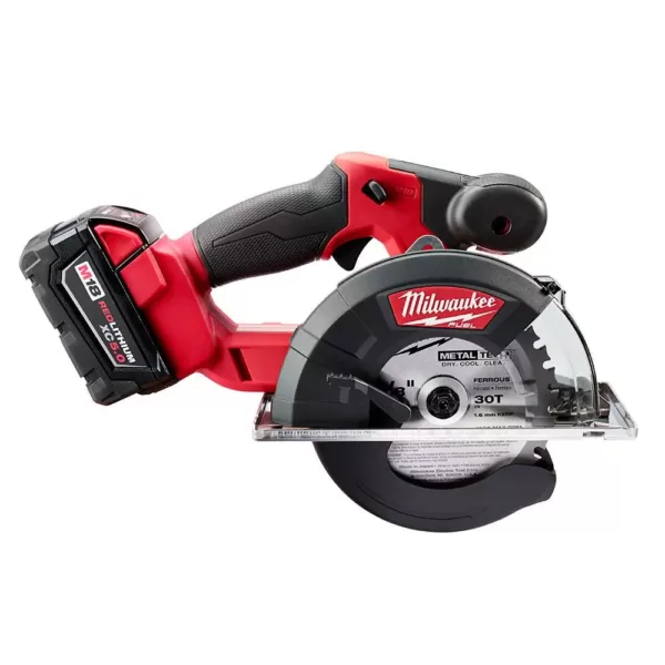 Milwaukee M18 FUEL 18-Volt Lithium-Ion Brushless Cordless 5-3/8 in. Metal Saw Kit with Extra Metal Cutting Blade