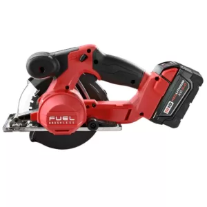 Milwaukee M18 FUEL 18-Volt Lithium-Ion Brushless Cordless 5-3/8 in. Metal Saw Kit with Extra Metal Cutting Blade