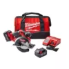 Milwaukee M18 FUEL 18-Volt Lithium-Ion Brushless Cordless Metal Cutting 5-3/8 in. Circular Saw Kit w/ Two 5.0Ah Batteries, Charger