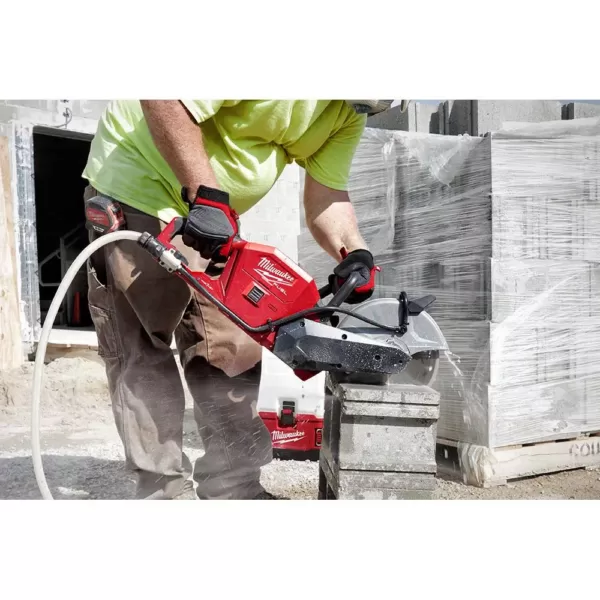 Milwaukee M18 FUEL ONE-KEY 18-Volt Lithium-Ion Brushless Cordless 9 in. Cut Off Saw with Switch Tank Backpack Water Supply Kit