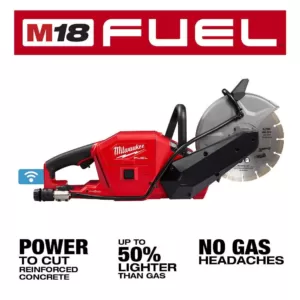 Milwaukee M18 FUEL ONE-KEY 18-Volt Lithium-Ion Brushless Cordless 9 in. Cut Off Saw Kit with Switch Tank Backpack Water Supply Kit