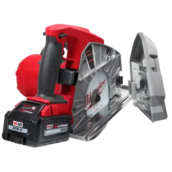 Milwaukee M18 FUEL 18-Volt 8 in. Lithium-Ion Brushless Cordless Metal Cutting Circular Saw Kit with 8.0 Ah Battery, Rapid Charger