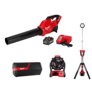 Milwaukee M18 FUEL 18-Volt Lithium-Ion Brushless Cordless Handheld Blower Combo Kit, Speaker, Fan and Light Combo kit (4-Tool)