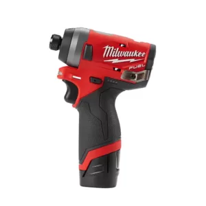 Milwaukee M12 12-Volt Lithium-Ion Cordless 3/8 in. Ratchet & FUEL 1/4 in. Impact Driver Combo Kit with (1) 2.0Ah Battery & Charger