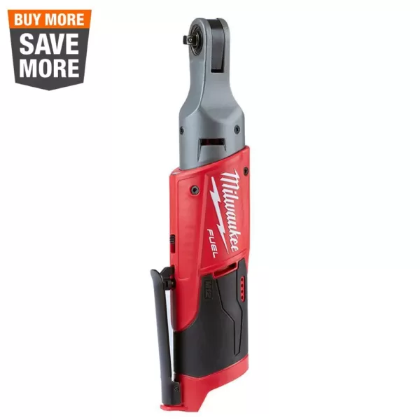 Milwaukee M12 FUEL 12-Volt Lithium-Ion Brushless Cordless 1/4 in. Ratchet (Tool-Only)