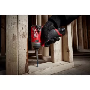 Milwaukee M12 FUEL 12-Volt Lithium-Ion Brushless Cordless 3/8 in. Ratchet & 1/4 in. Impact Combo with (1) 2.0Ah Battery & Charger