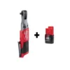 Milwaukee M12 FUEL 12-Volt Lithium-Ion Brushless Cordless 3/8 in. Ratchet with M12 2.0Ah Battery